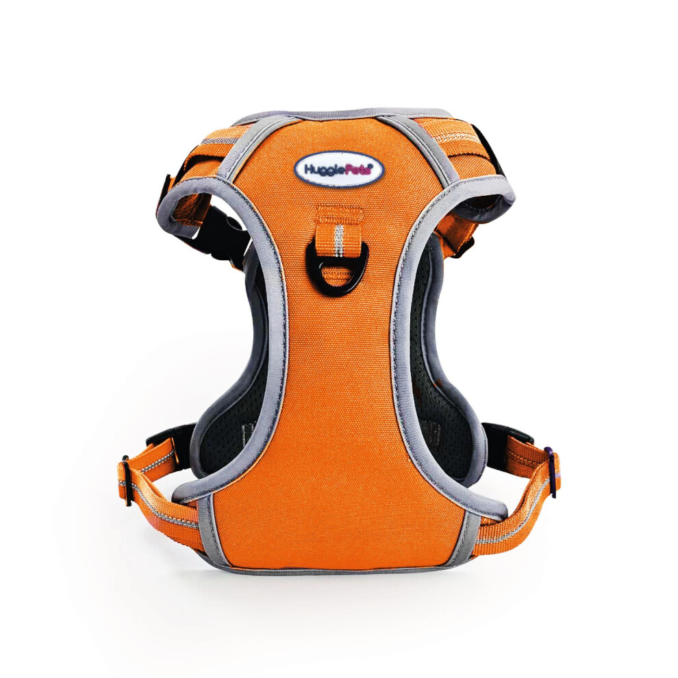 Hugglepets (Large, ) Activity & Travel Dog Harness Orange