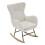 Living And Home Comfy Sherpa Upholstered Rocking Accent Chair 3