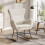 Living And Home Comfy Sherpa Upholstered Rocking Accent Chair 2