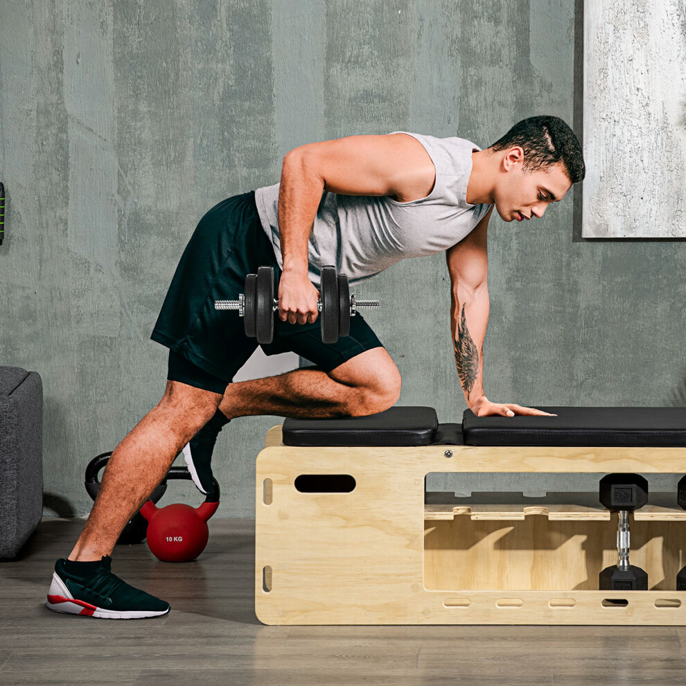 Homcom 20Kg Adjustable Dumbbells Weight Set Hand Weight For Body Fitness