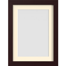 (Mahogany, 8x6" for 6x4" image) MODERN Photo Picture Poster Frames with Quality Ivory Mount