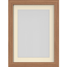 (Darkoak, 50x60cm for 40x50cm image) MODERN Photo Picture Poster Frames with Quality Ivory Mount