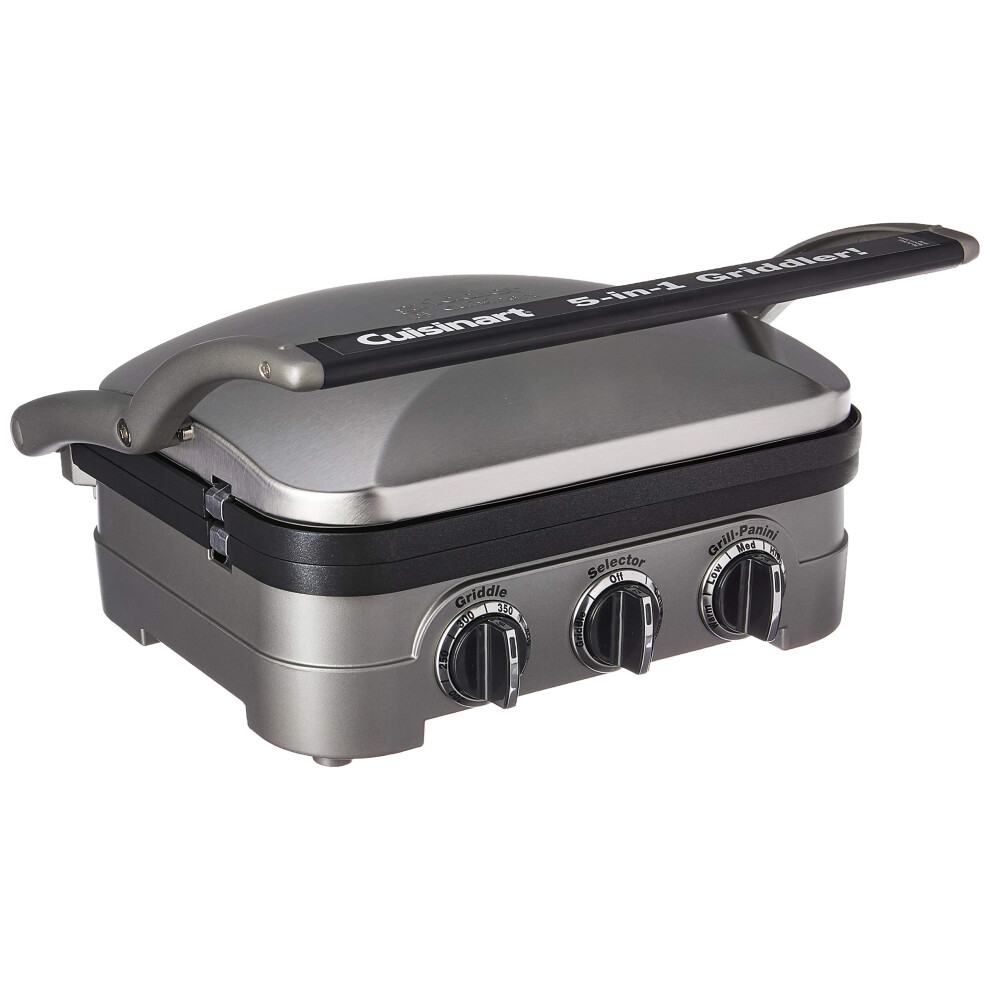 Cuisinart Griddler Gourmet  5 Functions in 1 Unit: Contact Grill  Panini Press  Full Grill  Full Griddle  and Half Grill/Half Griddle