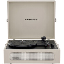 Crosley CR8017B-DU Voyager Vintage bδrbar vinylskivspelare skivspelare med Bluetooth in/ut och inbyggda hφgtalare Dune