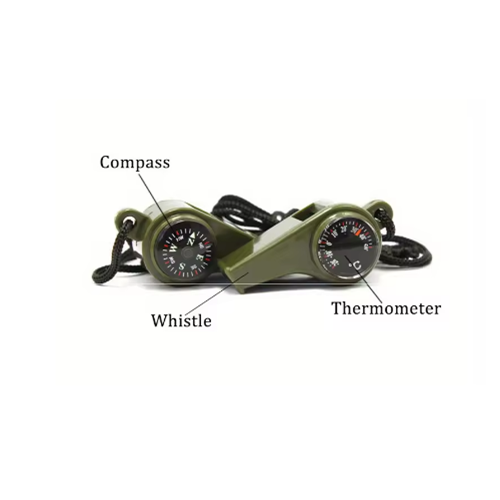 3 in 1 Emergency Survival Whistle Compass Thermometer 2