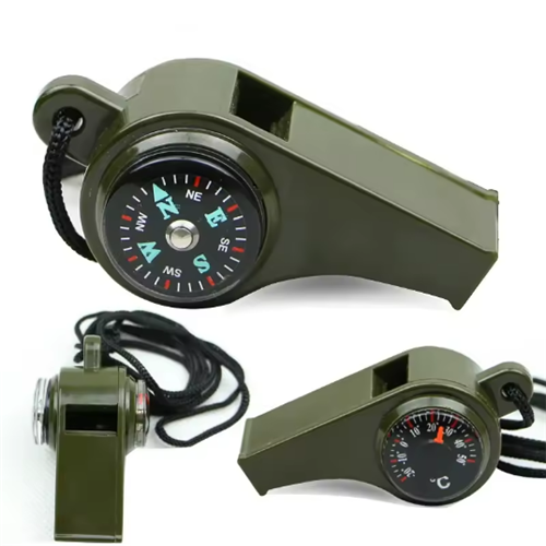 3 in 1 Emergency Survival Whistle Compass Thermometer 1