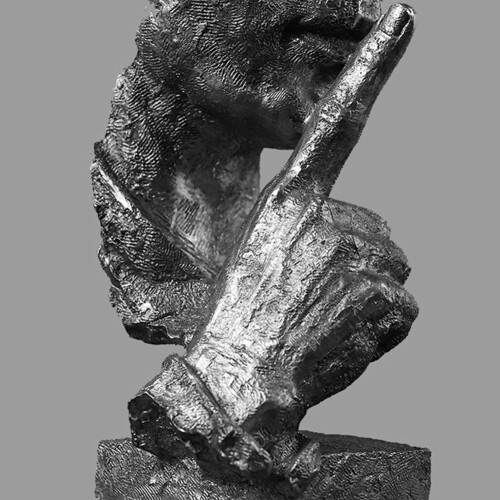 Living And Home Creative and Abstract Men Figure Statues Sculptures Keep Silence Figurine 2
