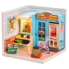 Robotime DIY Miniature House Super Dollhouse Daily VC Fruit Store