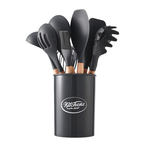 Living And Home 11-piece Silicone Kitchen Utensil Set for Nonstick Cookware