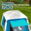 Outsunny (Blue) Outsunny Inflatable Camping Tent, Easy Setup 2 Man Tent 5