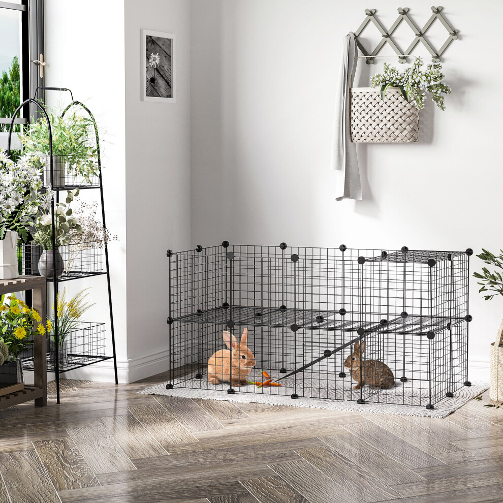 PawHut DIY Pet Playpen 36 Panel for Rabbit Chinchilla Hedgehog