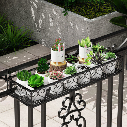 Living And Home Hanging Railing Planter Flower Pot Holder 2