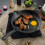 Living And Home Round Cast Iron Skillet Frying Pan with Handle 1