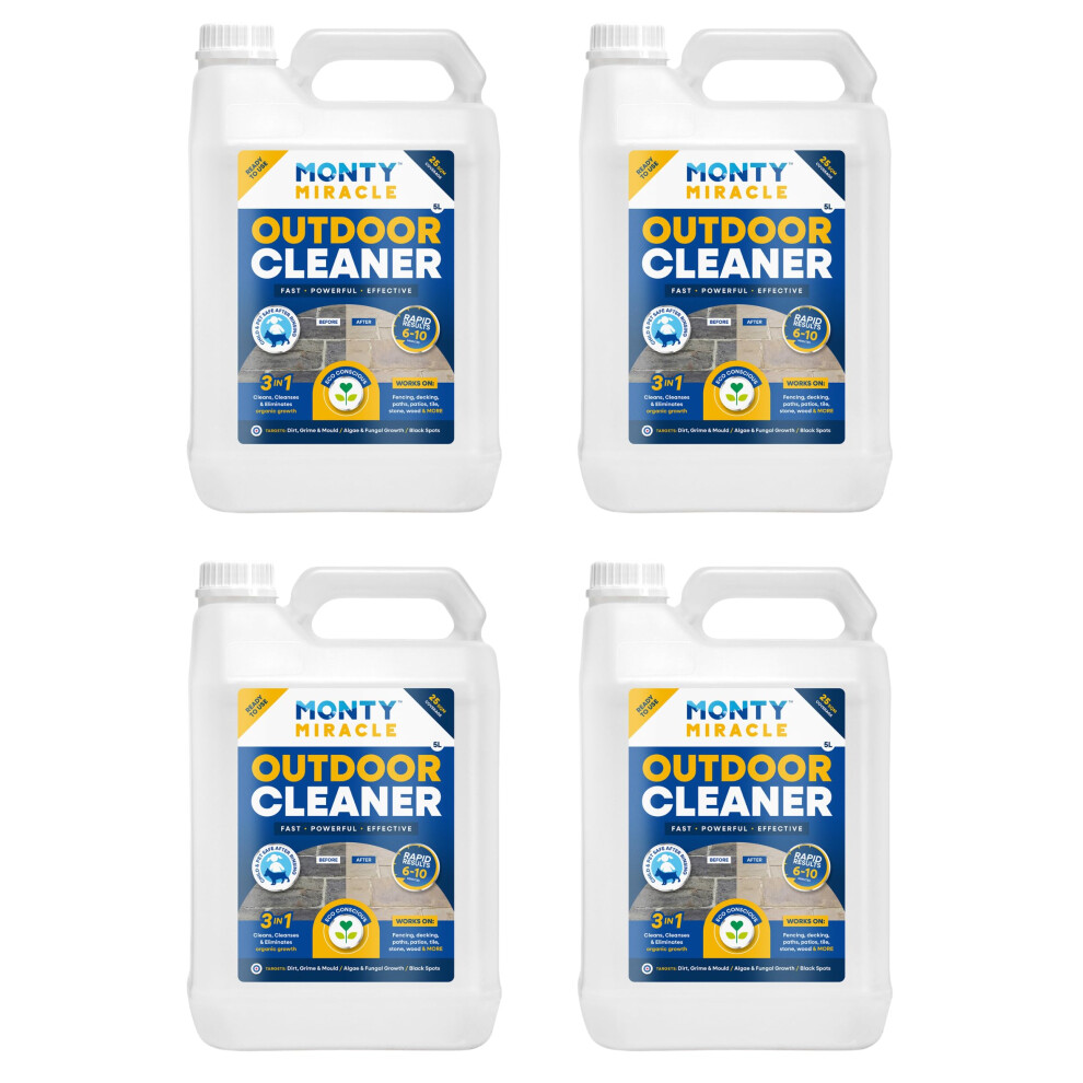 (4 x 5L) Monty Miracle Outdoor Patio & Hard Surface Cleaner