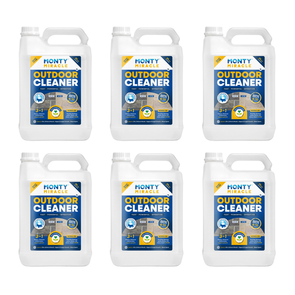 (6 x 5L) Monty Miracle Outdoor Patio & Hard Surface Cleaner