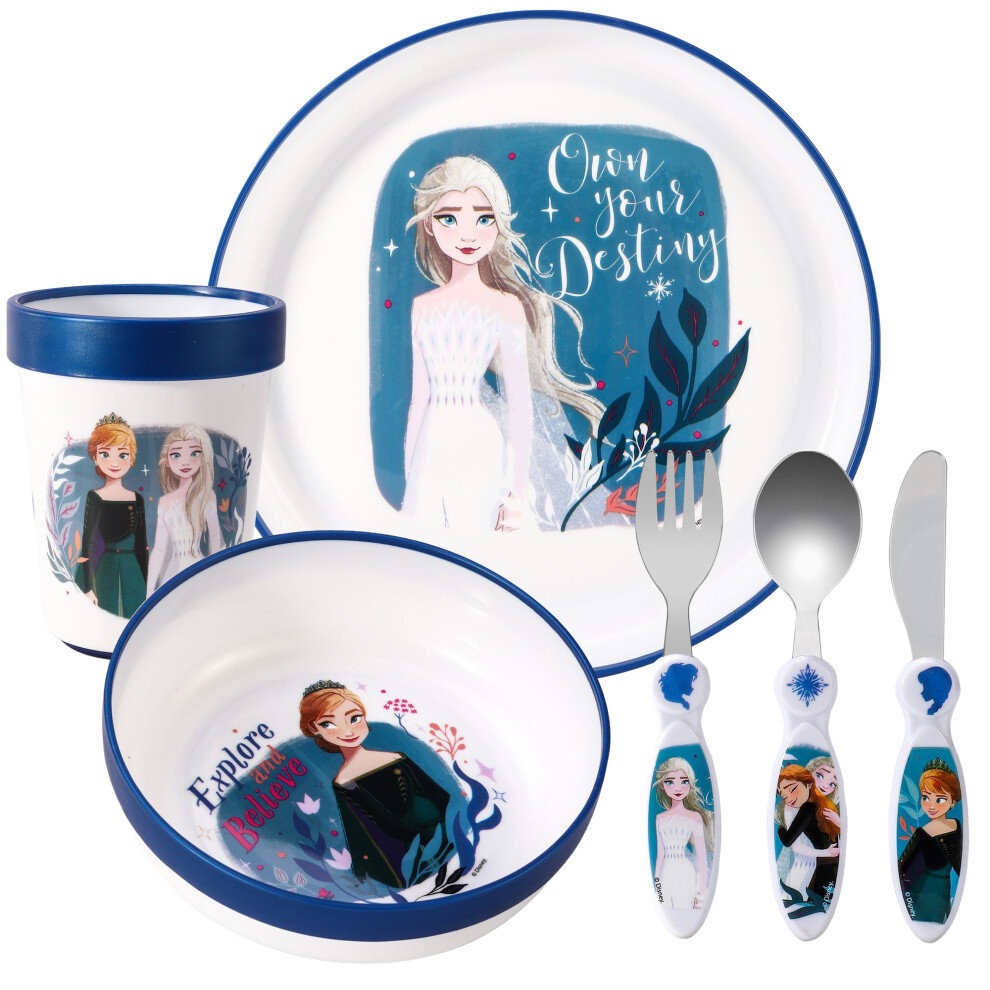 Frozen Kids 6 Piece Dinner Set - Plate/Bowl/Cup/Knife/Fork/Spoon