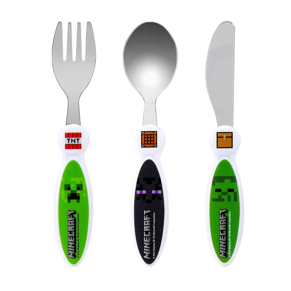 Minecraft Children's Kids 3pcs Cutlery Set