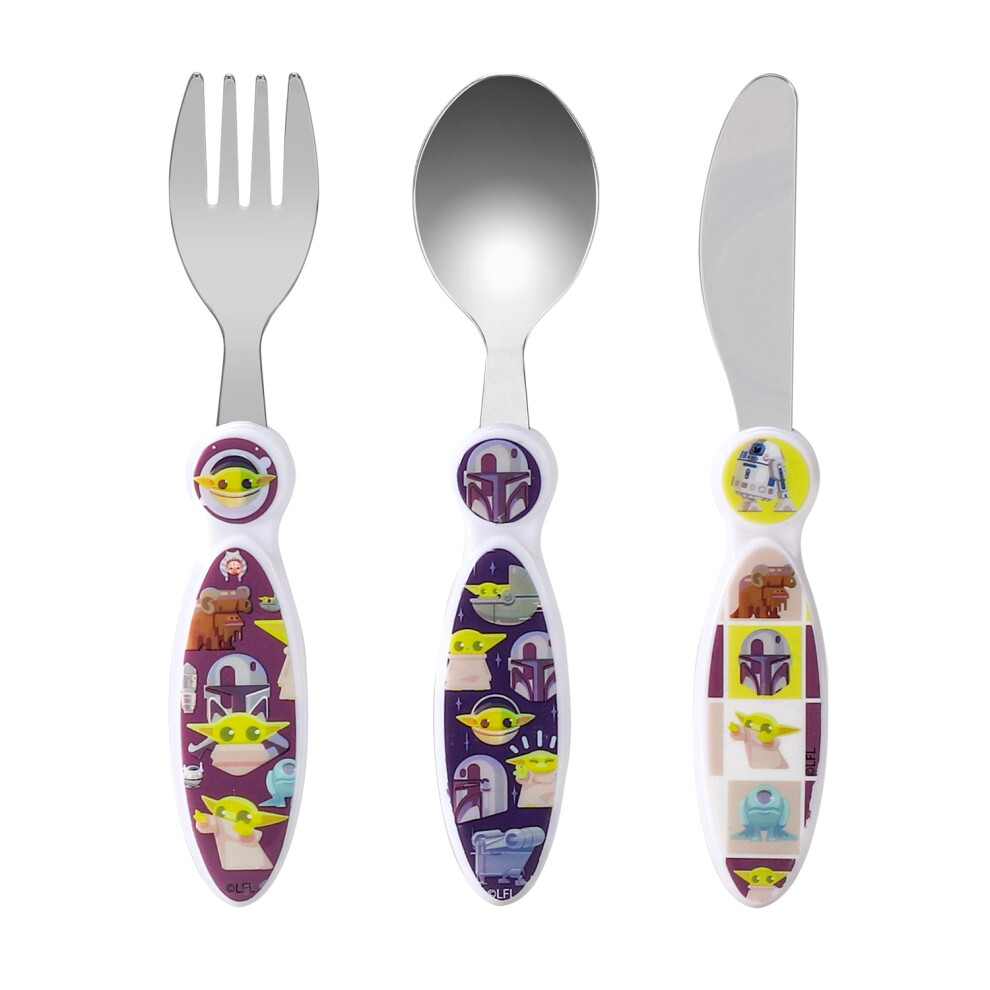 Star Wars The Mandalorian 3pcs Cutlery Set - Knife/Fork/Spoon