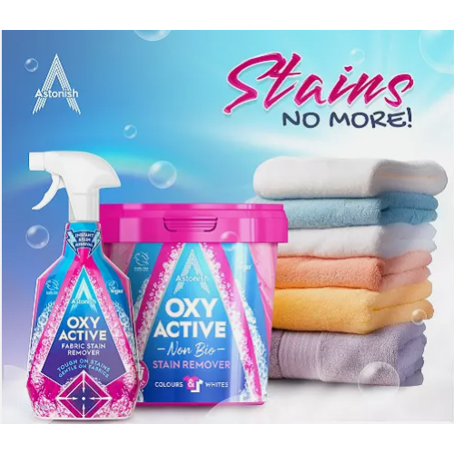 Astonish Astonish Oxy Active Fabric Stain Remover Trigger Spray Vegan Friendly 12 x 750ml 1