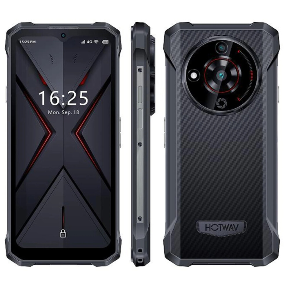 (Black) Hotwav T7 Rugged Smartphone 4Gb+128Gb Black 735179550857