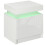 Homcom HOMCOM High Gloss Bedside Table with LED Light and 2 Drawers, White 8