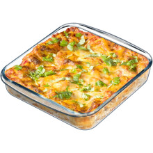 Square Glass Baking Dish for Oven Glass Roasting Dish 21×21×5cm(1.6L)