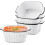 4PCS Ceramic Baking Dishes with Handles 5.75"Square (White) 1