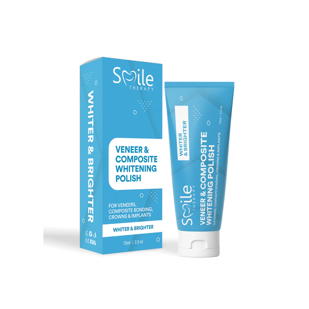Veneer Whitening Polish Toothpaste | Brighten Veneers, Implants & Bonding | Vegan & Cruelty-Free | UK Best Seller