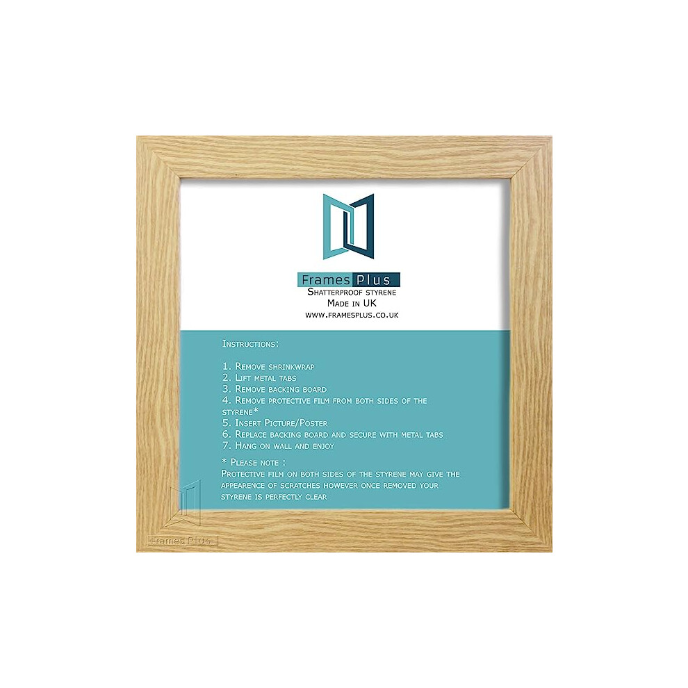 FLAT OAK BRUSHED PICTURE PHOTO FRAME HOME OFFICE WORK GIFT PRESENT 60CM X 80CM