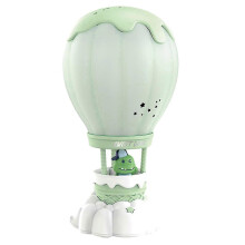(Green)Hot Air Balloon Night Light Stepless Dimmable 1500-3000K Adjustable Touch Control Rechargeable Bright Kids Students LED Table Lamp