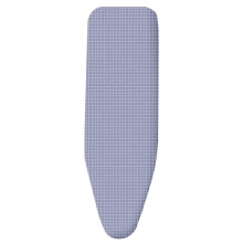 (110 x 34 cm,Blue Grid)Upgraded Scorch Resistant Printed pattern Ironing Board Cover Replacement with Drawstring and 2 Bonus Thickened Pads