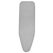 (110 x 34 cm,Solid Grey)Upgraded Scorch Resistant Printed pattern Ironing Board Cover Replacement with Drawstring and 2 Bonus Thickened Pads