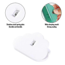 (white)12 Pack Large Chip Bag Clips Food Bag Clips Plastic Heavy Seal Grip