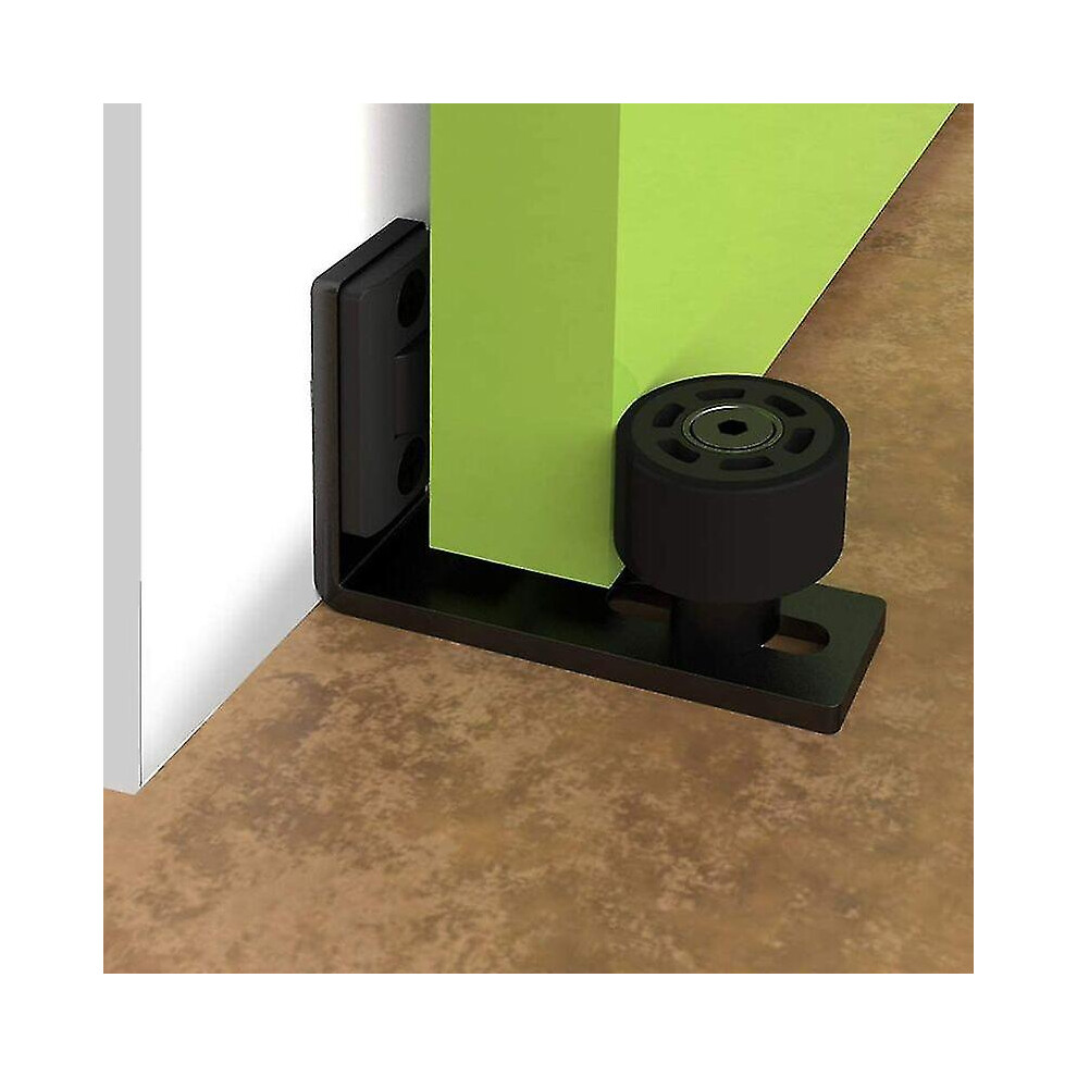 2024 Guide de porte ajustable Guide de sol pour porte coulissante en bois, Guazhuni Noir