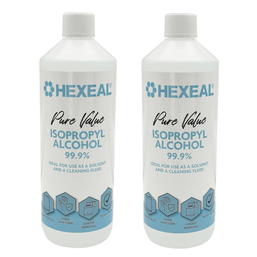 Hexeal Pure Value 99.9% Isopropyl Alcohol 2L Â Disinfect, Sanitising & Cleaning