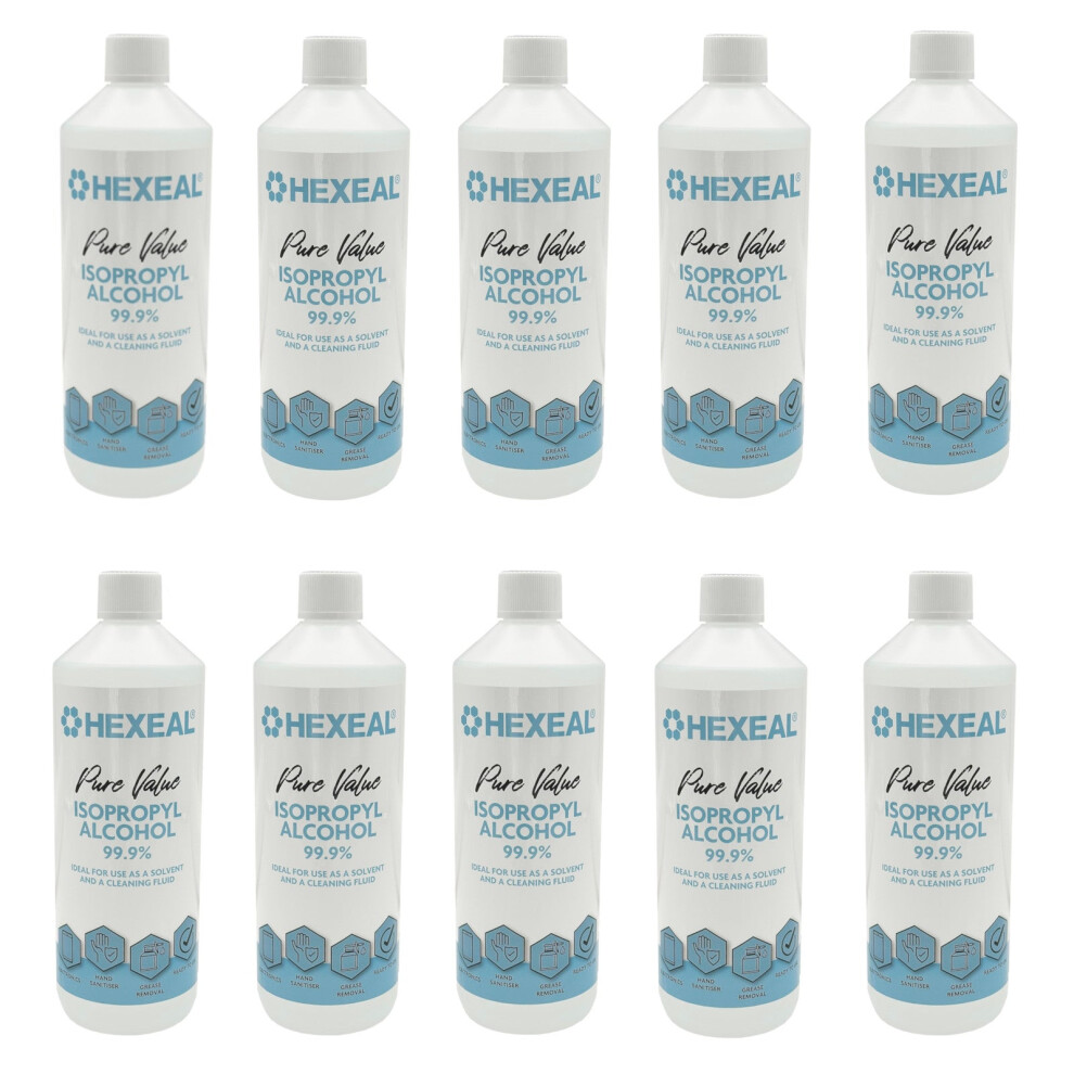 Hexeal Pure Value 99.9% Isopropyl Alcohol 10L – Disinfect, Sanitising & Cleaning
