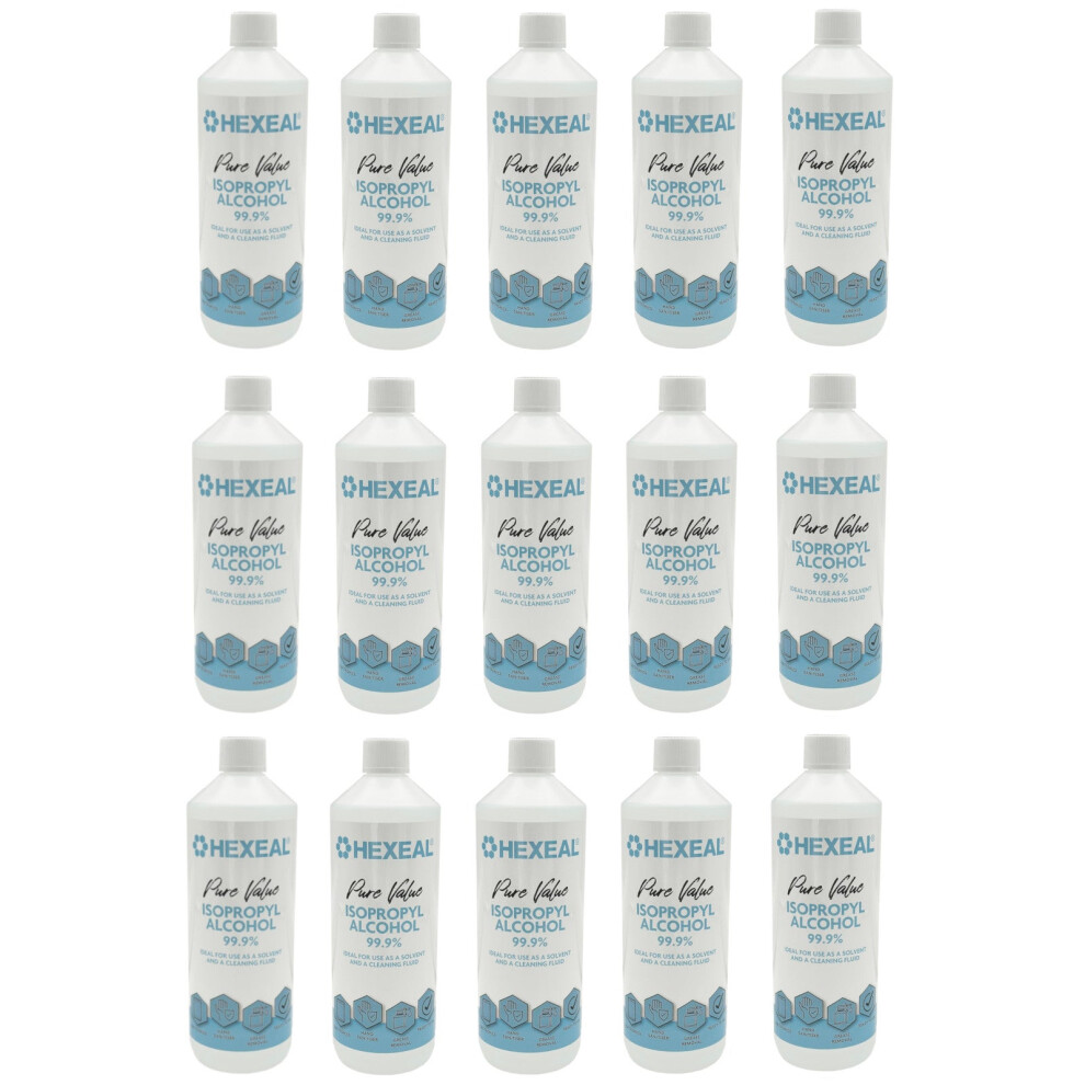 Hexeal Pure Value 99.9% Isopropyl Alcohol 15L – Disinfect, Sanitising & Cleaning