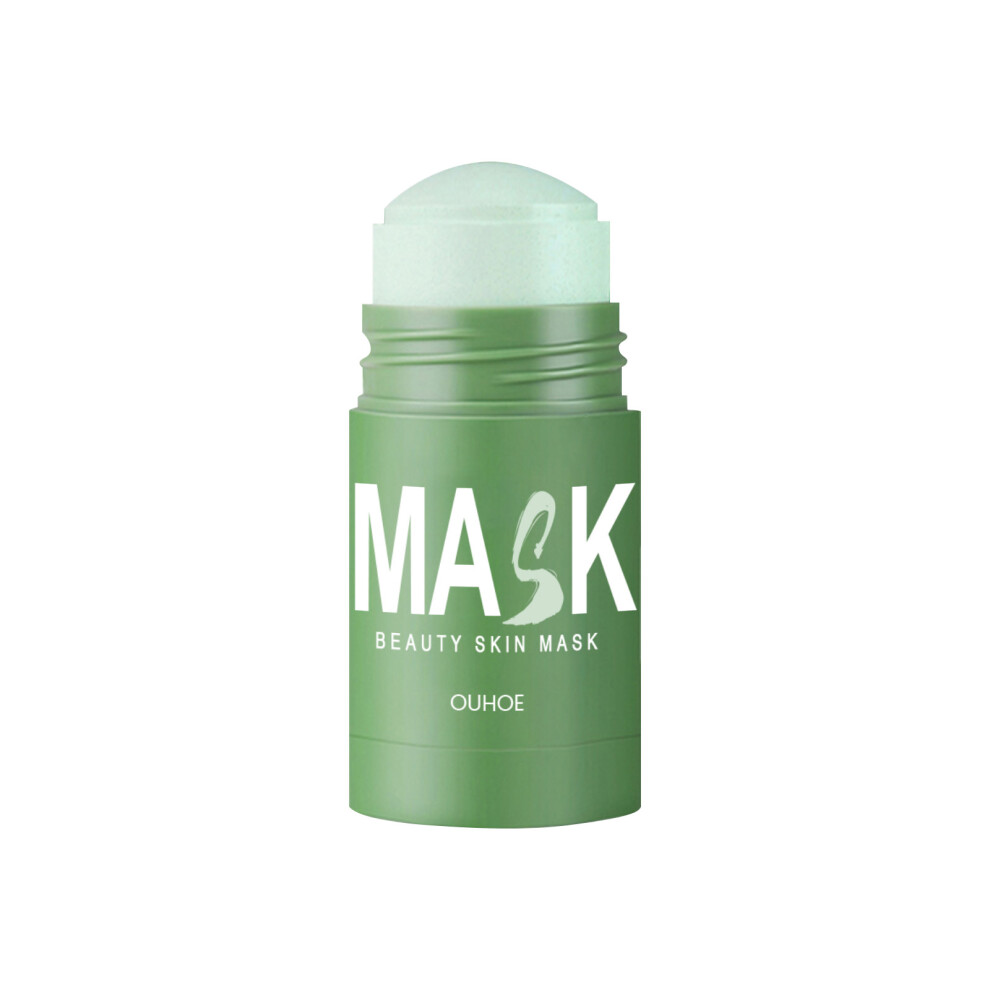 Ouhoe Tea Mask Stick, Acne Blackheads Pimple Face Cleansing And Pore-Tightening Smear Mask Clay Green