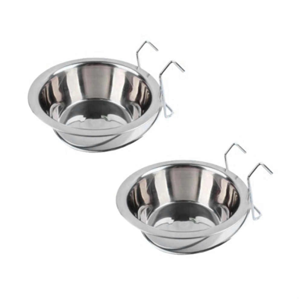 Gamelle suspendue pour chien, gamelles en acier inoxydable pour chiots, cage pour chien, mangeoire et support pour nourriture