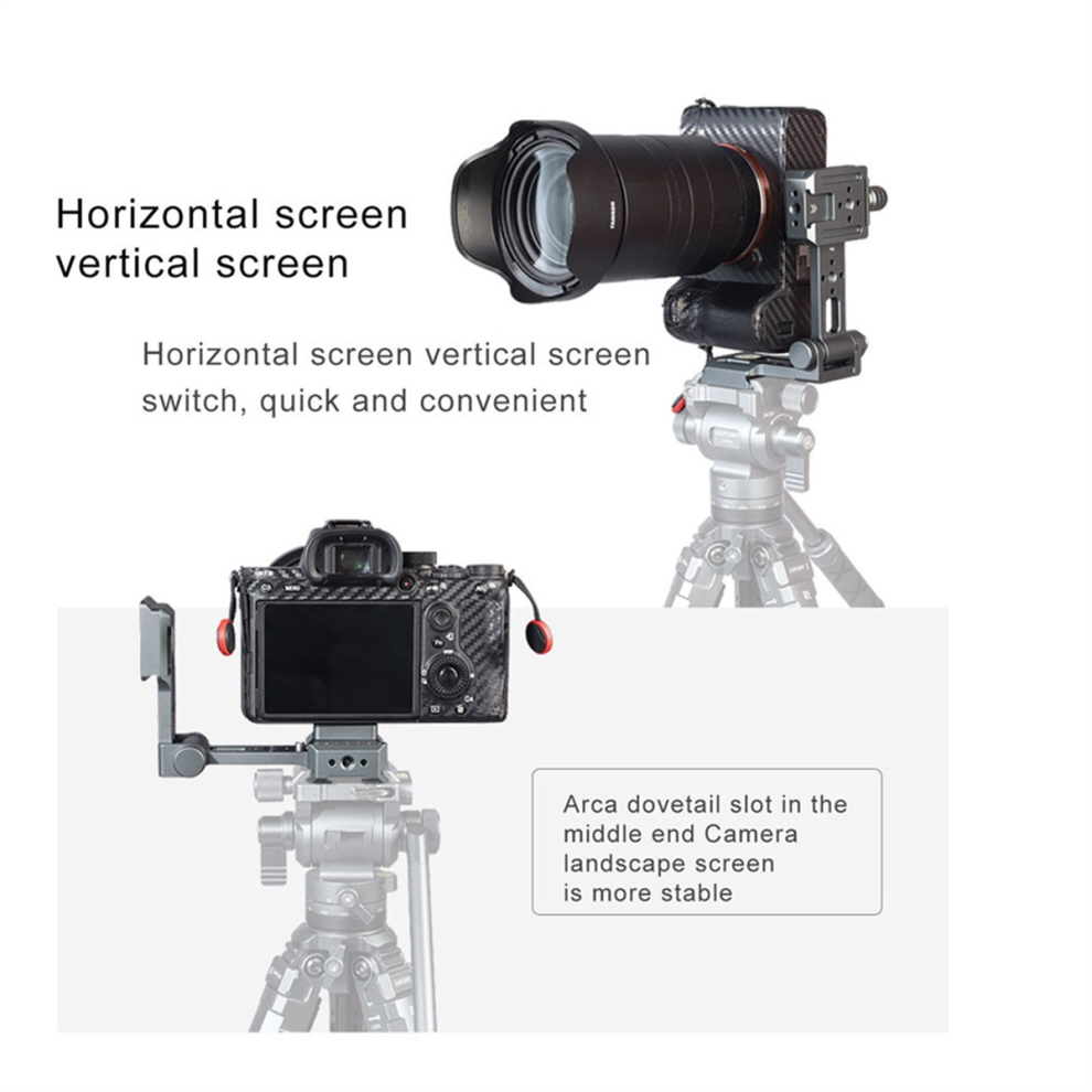 Camera L-Holder Arca Quick Release Plate Vertical Filming Mount W 1/4Inch Cold Shoe For Slr Dslr Bracket 4852394681473