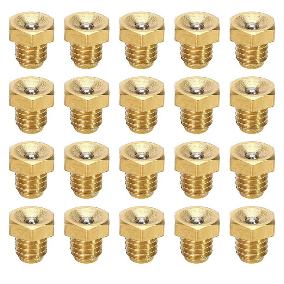 20Pcs M6x1mm Metric Male Thread Flush Straight Grease Zerk Nipple Accessories For Machine Tool Lubrication 4852394682289