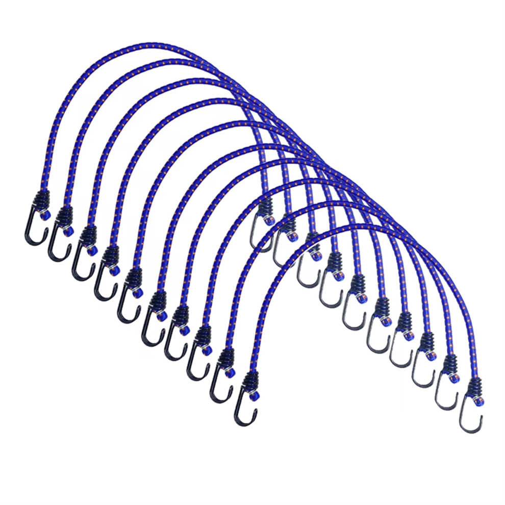 Corde élastique en caoutchouc haute élasticité avec crochets, pour tente d'extérieur, camping, bagages, outils, accessoires, A