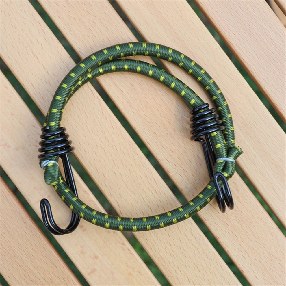 Corde élastique en caoutchouc haute élasticité avec crochets, pour tente d'extérieur, camping, bagages, outils, accessoires, C