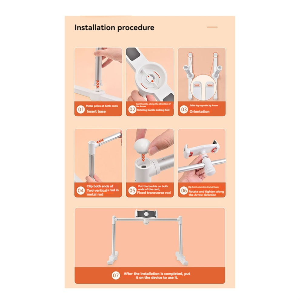 Support de tablette et de téléphone réglable - Hauteur de support multifonctionnelle pour lit, canapé, paresseux