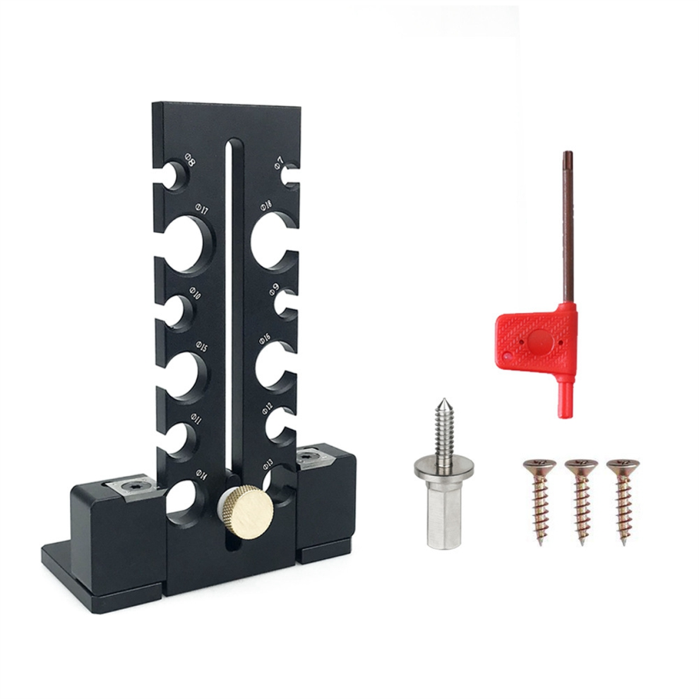 Elektrische Bohrmaschine Runde Stange DüBel Maker 7-18Mm Einstellbare Jigs Holzbearbeitung FräSen-image