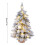 Desktop Christmas Tree Snow Flocking Artificial Mini with Lamp & Wooden Base 3