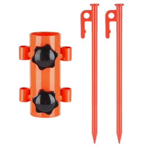 Awning Canopy Pole Fixing Pipe Ground Holder with Nail Windproof Adjustable Camping Tent Accessories
