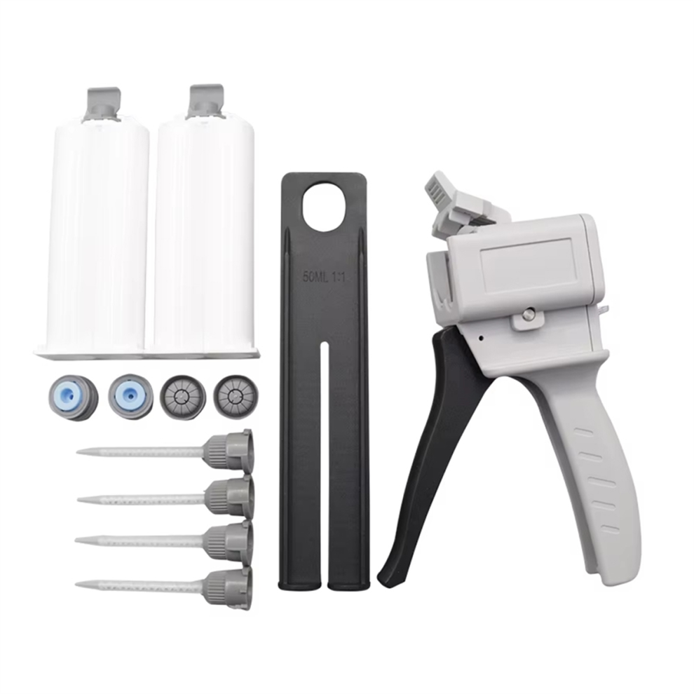 50Ml Dispensing Ab Glue Two-Component Epoxy Resin With 4 Mixing Needle 2 Empty Dual Cartridges 4852394694770