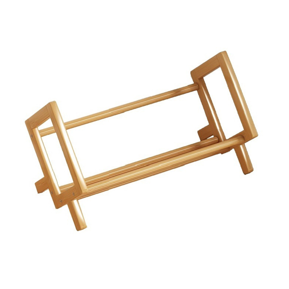 Desktop Bookshelf Storage Rack Wooden Inclined