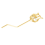 Support de musique portable, support de lecture, support de saxophone (version courte) doré 6